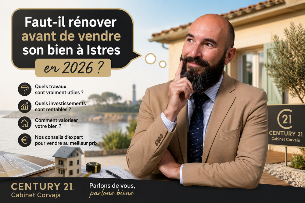 Peinture, climatisation, rénovation énergétique, cuisine ou salle de bains : quels travaux sont réellement rentables avant de vendre à Istres ? Découvrez les conseils de Century 21 Cabinet Corvaja.