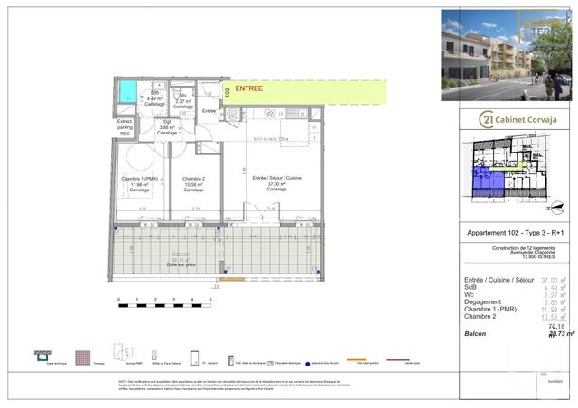 Appartement T3 à vendre - 3 pièces - 71.08 m2 - ISTRES - 13 - PROVENCE-ALPES-COTE-D-AZUR - Century 21 Cabinet Corvaja